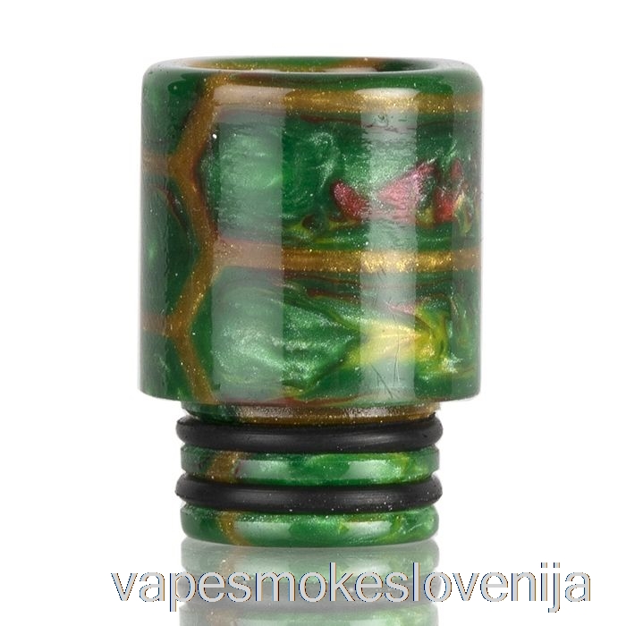 Vape Slovenija 510 Tall Snakeskin Resin Drip Tip Zelena